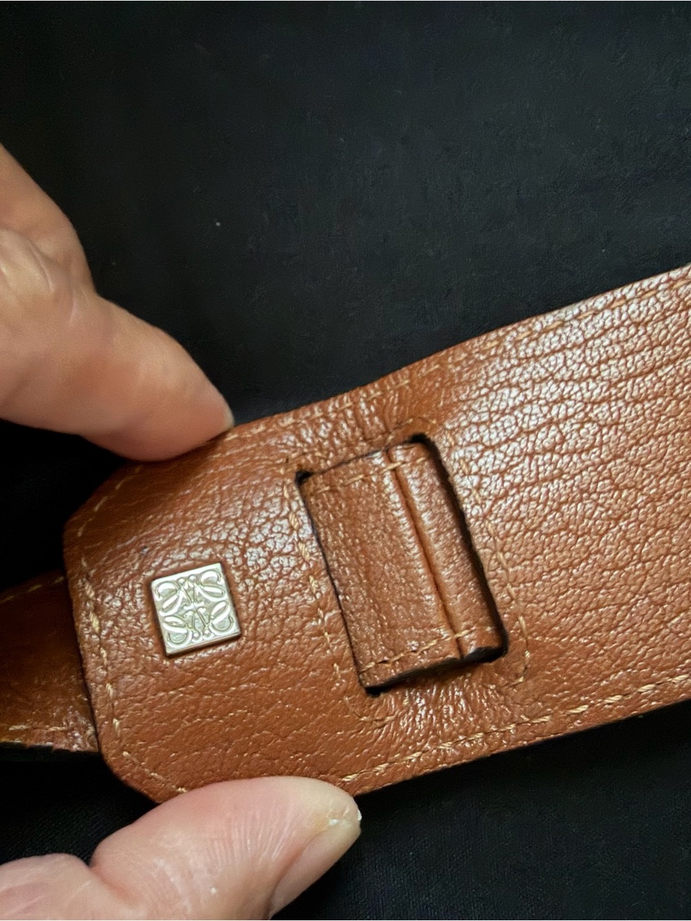 Loewe Leather Puzzle Colorblock Crossbody Bag in Red and Tan - Picture 7 of 7